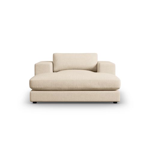 Méridienne "tendance" En Tissu Structurel Beige