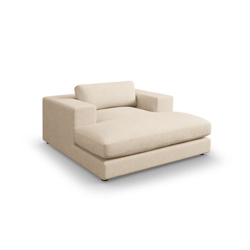 Méridienne "tendance" En Tissu Structurel Beige