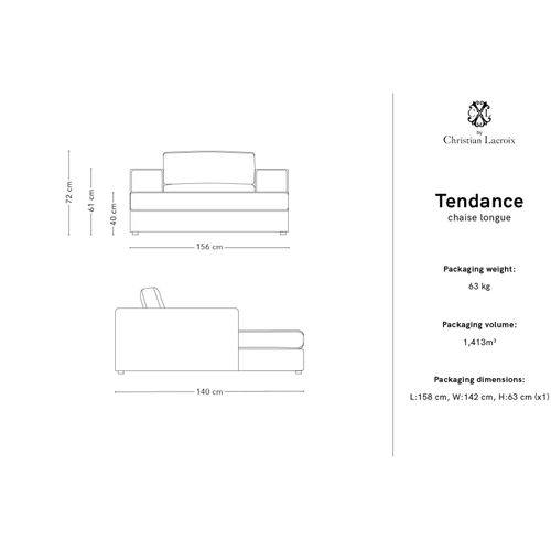 Méridienne "tendance" En Tissu Structurel Menthe
