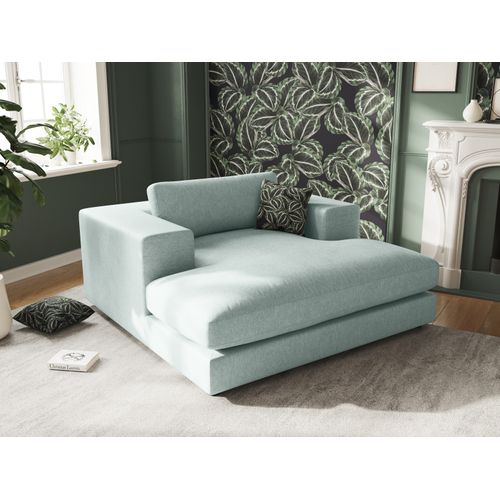 Méridienne "tendance" En Tissu Structurel Menthe