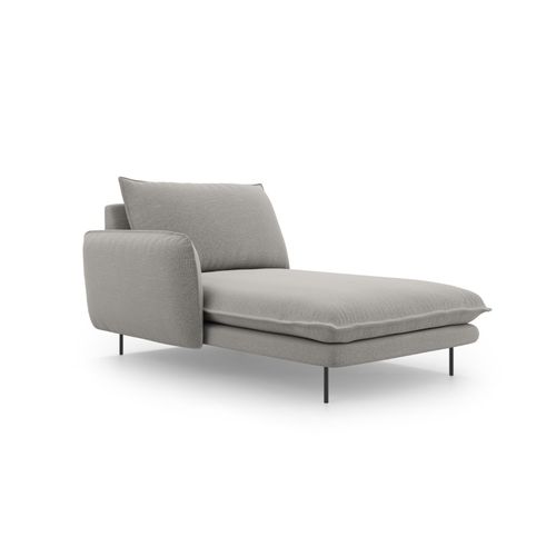 Méridienne Gauche "vienna" En Tissu Structurel Gris Clair