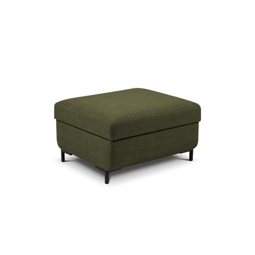 Pouf Avec Coffre "yanis" En Tissu Structurel Vert