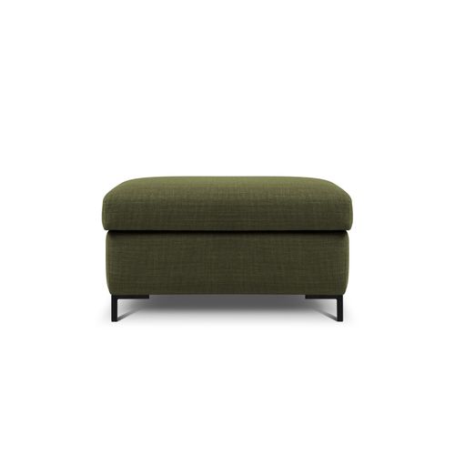 Pouf Avec Coffre "yanis" En Tissu Structurel Vert