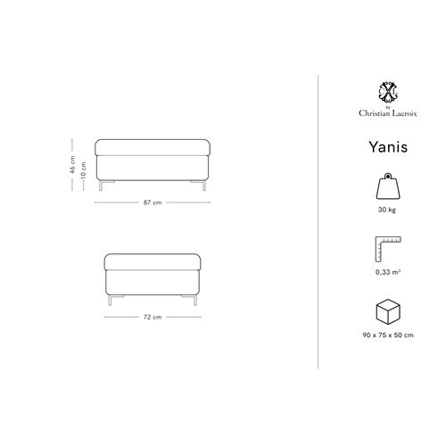 Pouf Avec Coffre "yanis" En Tissu Structurel Vert