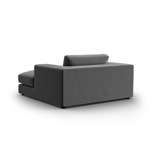 Méridienne "tendance" En Velours Gris