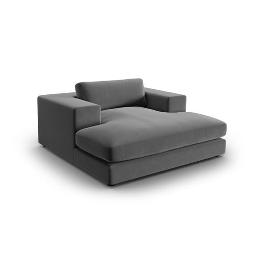 Méridienne "tendance" En Velours Gris