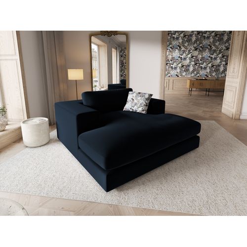 Méridienne "tendance" En Velours Bleu Foncé
