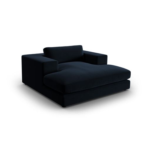 Méridienne "tendance" En Velours Bleu Foncé