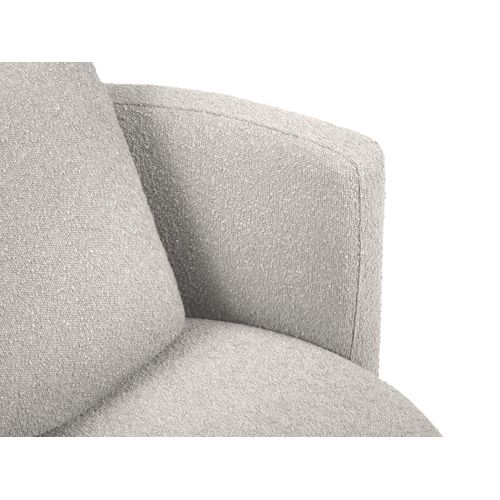 Fauteuil XL Pivotant "adam" En Bouclé Gris Clair