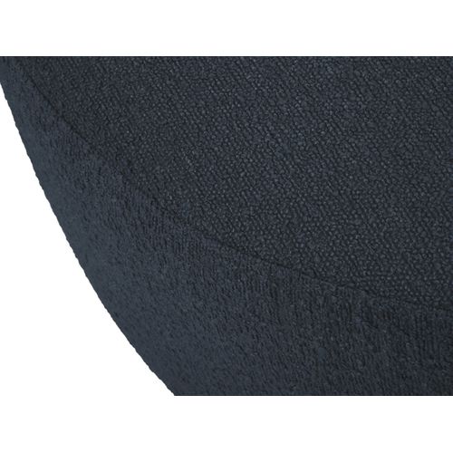 Pouf Pivotant "adam" En Bouclé Bleu Foncé