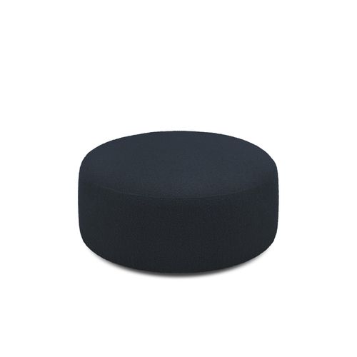 Pouf Pivotant "adam" En Bouclé Bleu Foncé