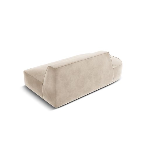 Canapé Modulable Gauche "charles" 2 Places En Velours Beige Clair