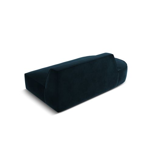 Canapé Modulable Gauche "charles" 2 Places En Velours Pétrole Profond