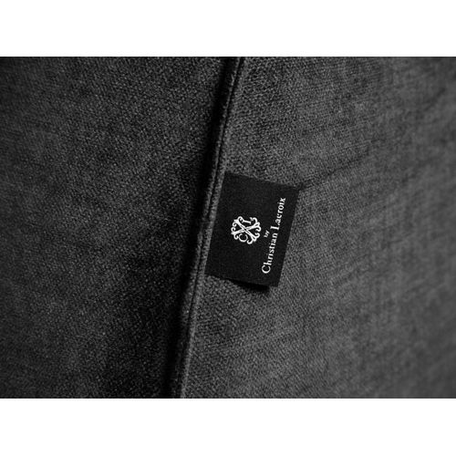 Canapé Modulable Gauche "charles" 2 Places En Velours Gris Foncé