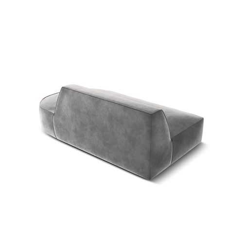 Canapé Modulable Droit "charles" 2 Places En Velours Gris Clair