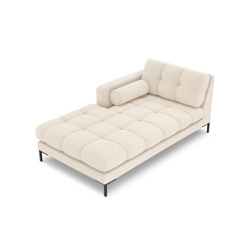 Méridienne Gauche "bali" En Tissu Structurel Beige Clair
