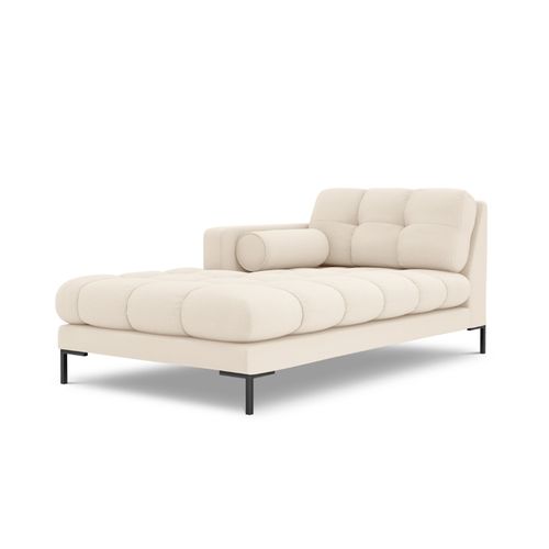 Méridienne Gauche "bali" En Tissu Structurel Beige Clair