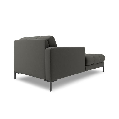 Méridienne Gauche "bali" En Tissu Structurel Gris Foncé