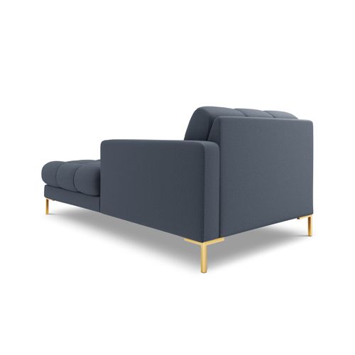 Méridienne Droite "bali" En Tissu Structurel Bleu Foncé