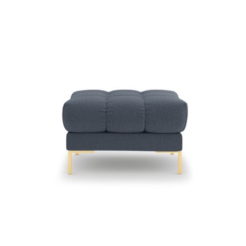 Pouf "bali" En Tissu Structurel Bleu Foncé