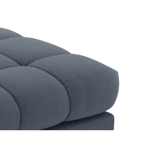 Pouf "bali" En Tissu Structurel Bleu Foncé