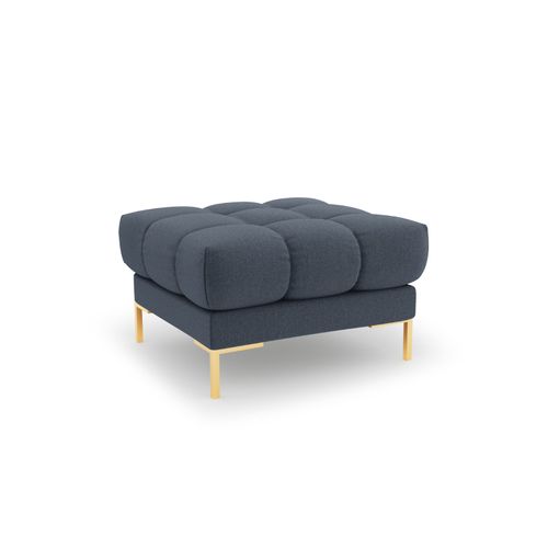 Pouf "bali" En Tissu Structurel Bleu Foncé