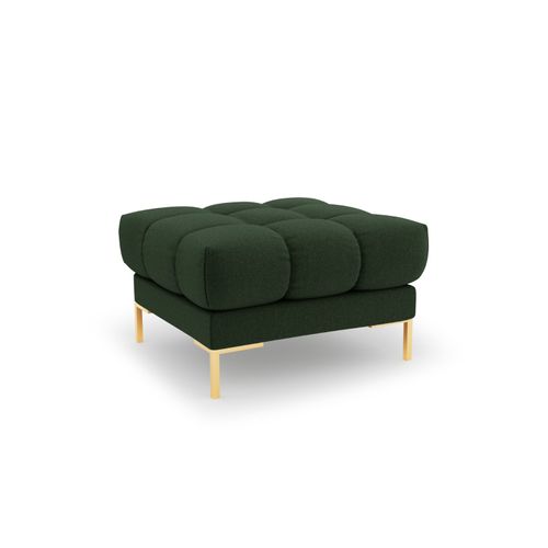 Pouf "bali" En Tissu Structurel Vert Foncé