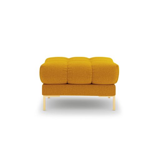Pouf "bali" En Tissu Structurel Jaune