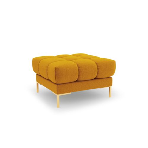 Pouf "bali" En Tissu Structurel Jaune