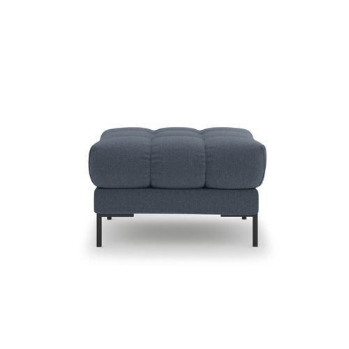 Pouf "bali" En Tissu Structurel Bleu Foncé