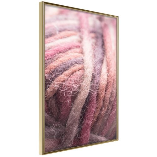 Affiche Murale Encadrée "skein Of Wool" 21 X 30 Cm Doré