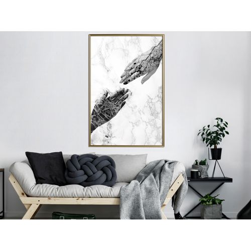 Affiche Murale Encadrée "almost" 40 X 60 Cm Doré