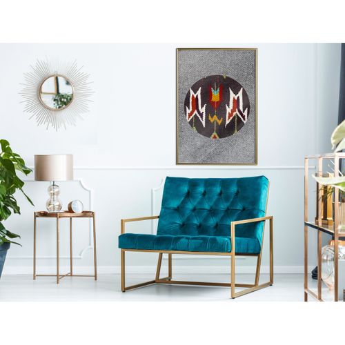 Affiche Murale Encadrée "ethnic Fabric" 40 X 60 Cm Doré