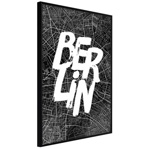 Affiche Murale Encadrée "negative Berlin" 40 X 60 Cm Noir
