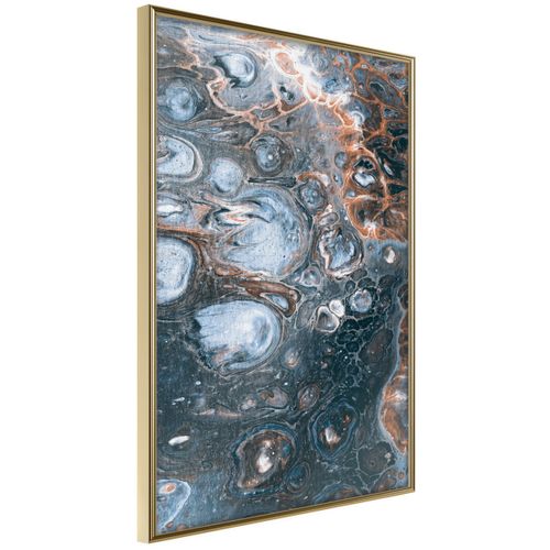 Affiche Murale Encadrée "surface Of The Unknown Planet I" 40 X 60 Cm Doré