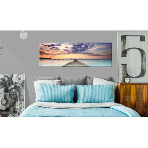 Tableau Pier On The Caribbean 120x40 Cm