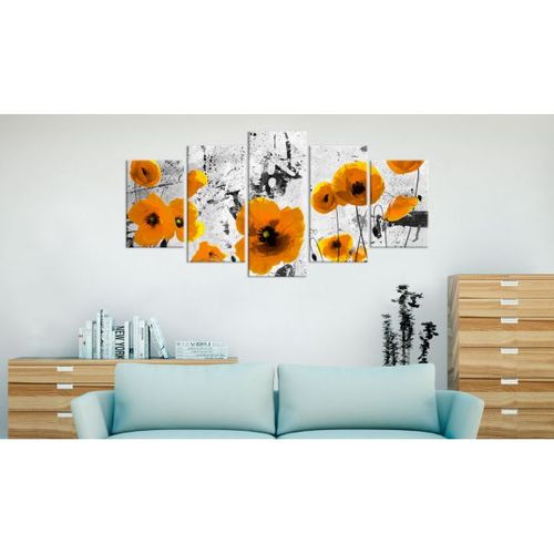 Tableau Fleurs Poppies In The Royal Color 200x100 Cm