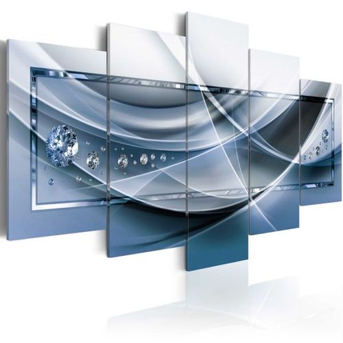 Tableau Rayons Bleus 200x100 Cm
