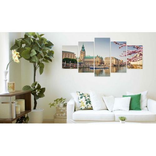 Tableau Villes Spring In Hamburg 200x100 Cm