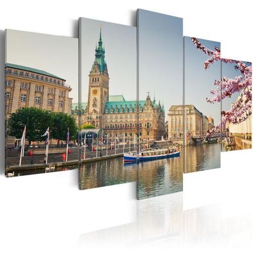Tableau Villes Spring In Hamburg 200x100 Cm