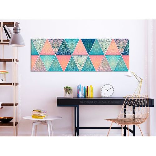 Tableau Zen Oriental Triangles (1 Part) Narrow 120x40 Cm