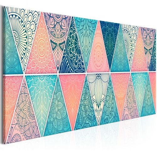 Tableau Zen Oriental Triangles (1 Part) Narrow 120x40 Cm