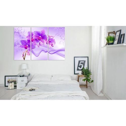 Tableau Fleurs Ethereal Orchid - Violet 120x80 Cm