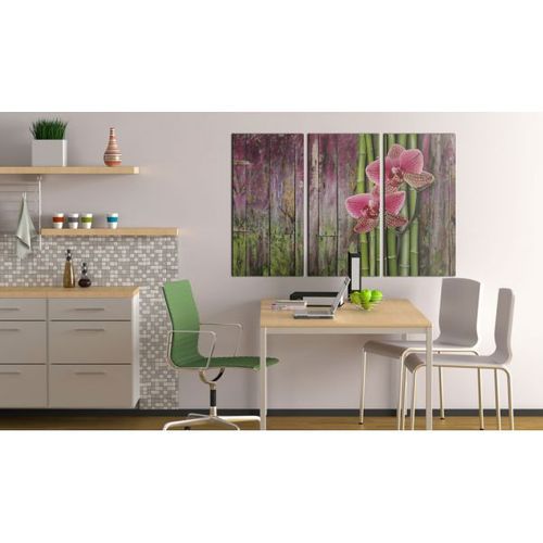 Tableau Zen Fleur Et Bambou 120x80 Cm