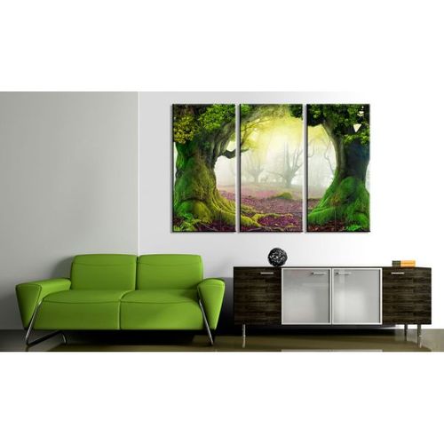Tableau Mysterious Forest - Triptych 90x60 Cm