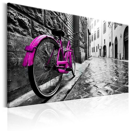 Tableau Vintage Vintage Pink Bike 60x40 Cm