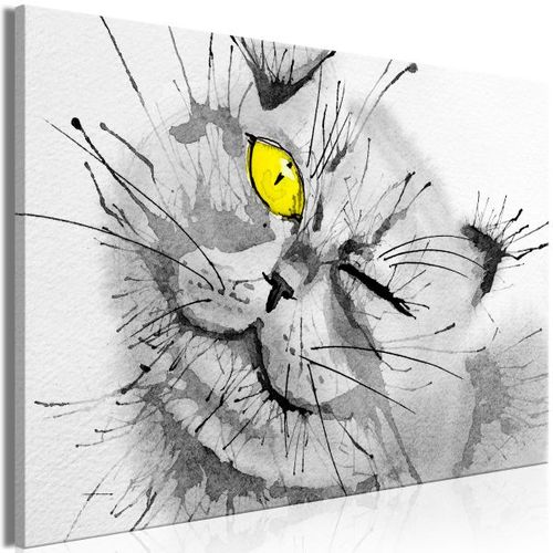 Tableau Happy Look 1 Pièce Wide Yellow 120x80 Cm