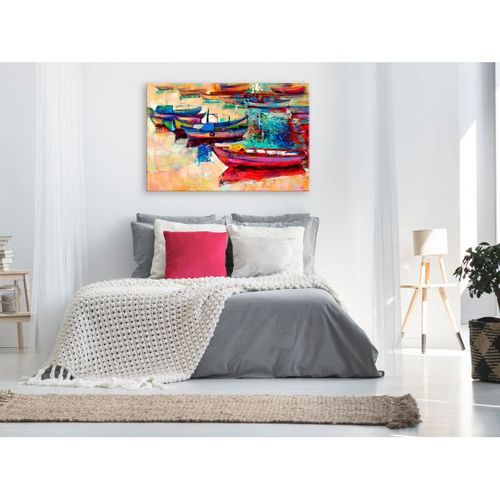 Tableau Boats (1 Part) Wide 90x60 Cm