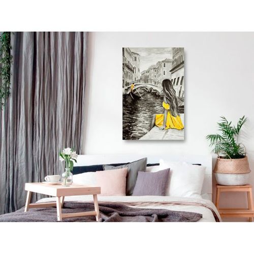Tableau Villes Far Dreams (1 Part) Vertical Yellow 80x120 Cm