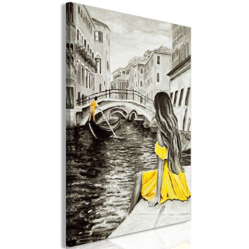 Tableau Villes Far Dreams (1 Part) Vertical Yellow 80x120 Cm